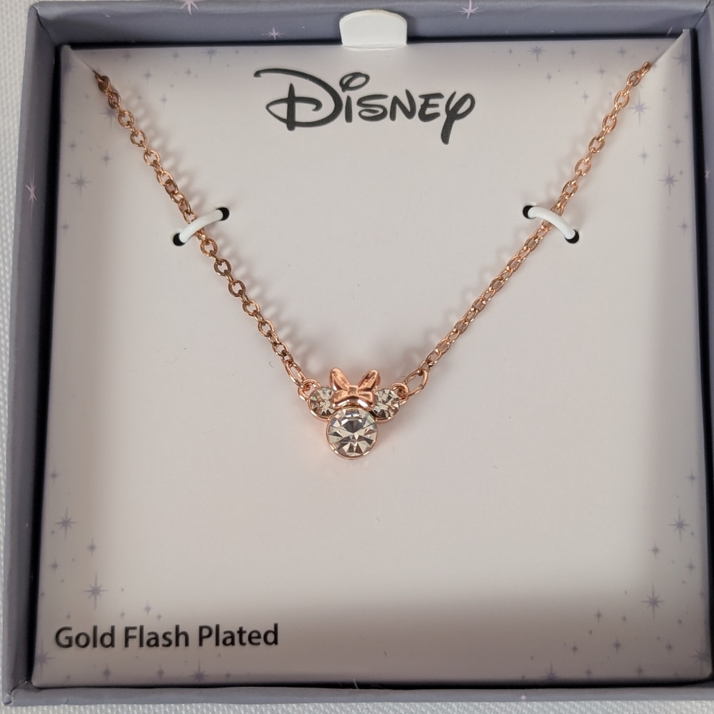 Disney Rose Gold Minnie Mouse Necklace - Picture 2 of 7